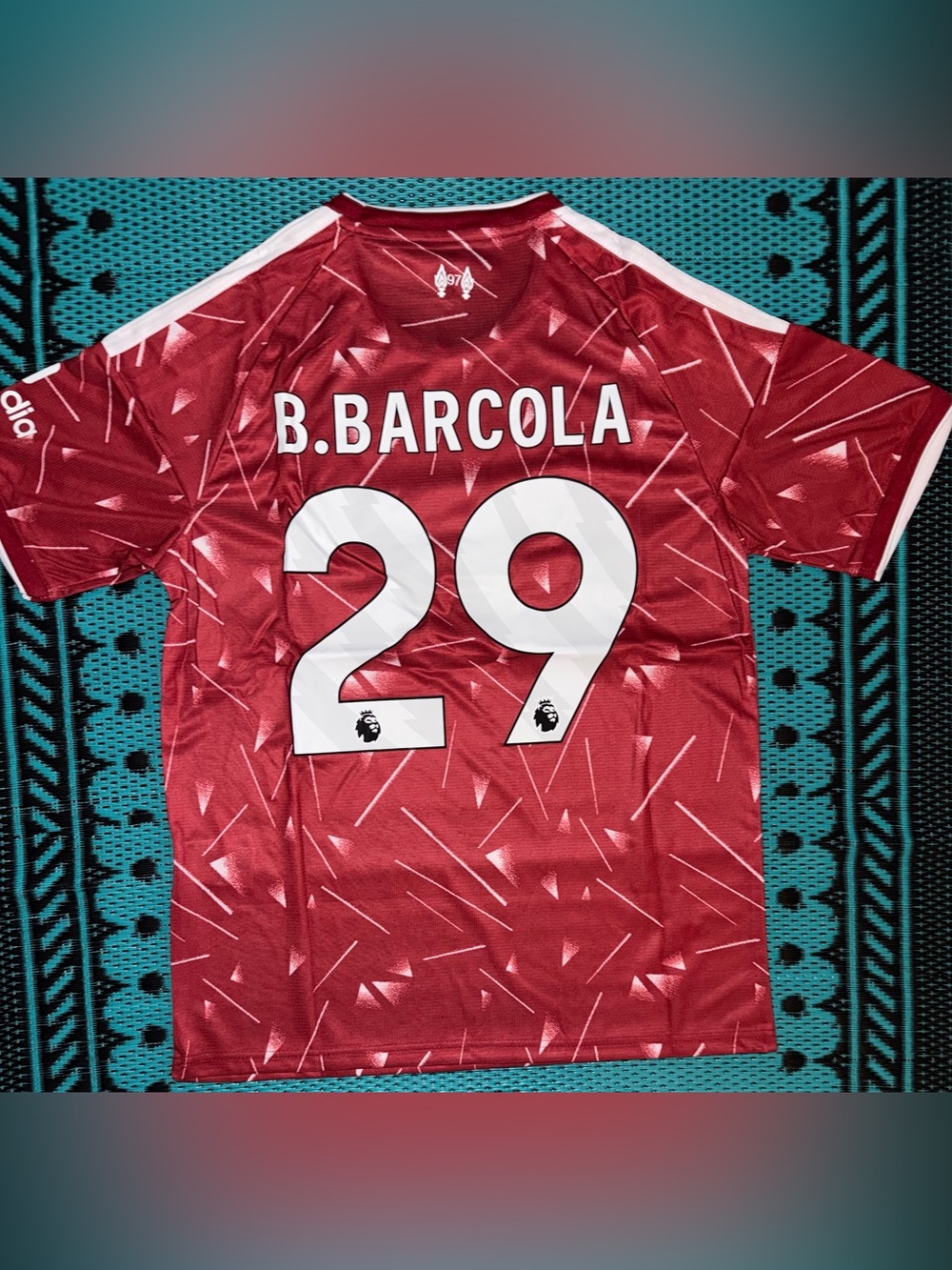 Bradley Barcola 29 Liverpool 26/27 Home Jersey/Kit Fan Version (Medium)